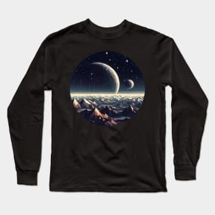 Low Poly Space View Long Sleeve T-Shirt